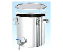 日東金属工業 PTFEパッキン・ボールバルブ付ステンレス密閉容器 15L 1個 CTHV-PTFE-27