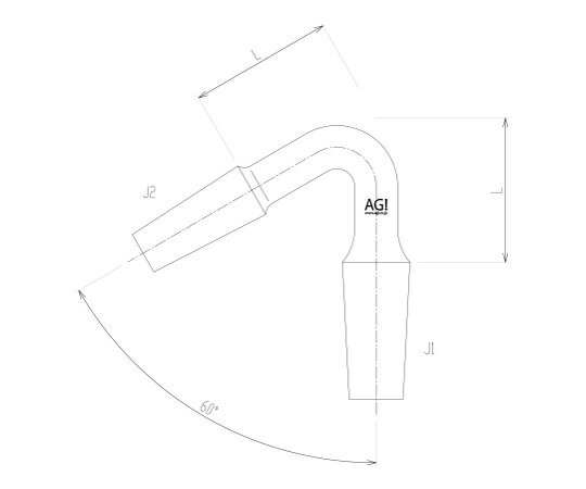 旭製作所 連結管曲管(60°異径) 1個 2511-3L2L