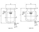 旭製作所 二重管式セパラ反応容器 15A 端部タイプ Oリング溝付き 1個 3032-15/250A-M-G