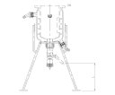 旭製作所 フルジャケット式反応容器用架台 1個 3980-1000