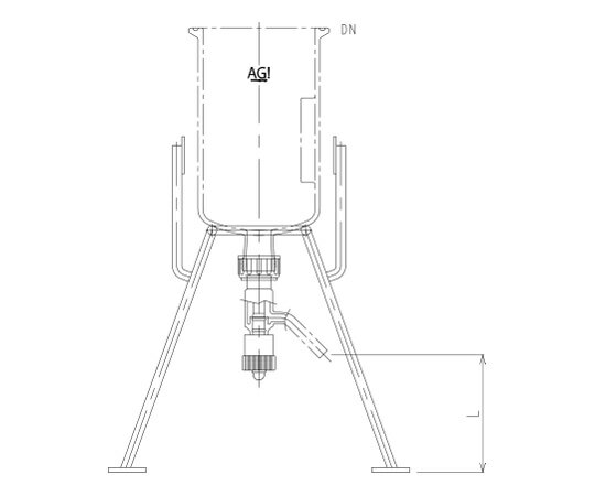旭製作所 反応容器用架台 1個 3982-300