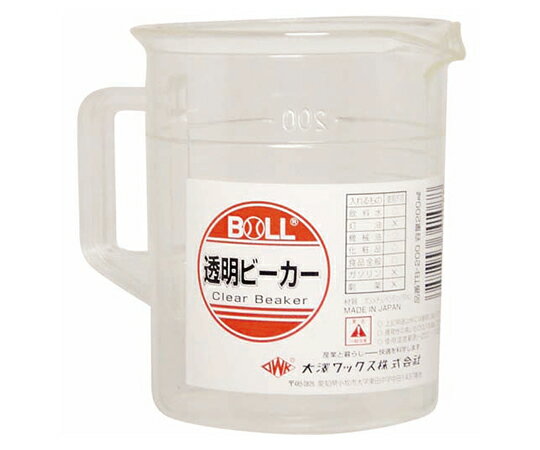 BOLL 透明ビーカー 200mL 1個 TB-200