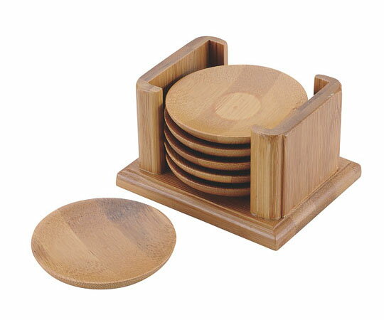 カンダ 竹 茶托丸型 6Pセット 1個