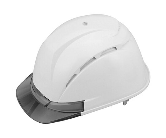 トーヨーセフティー 通気孔付きヘルメット 白/スモーク 1個 NO.393F-S シロ