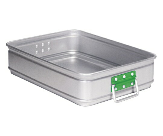 アカオアルミ アルミ カラーハンドル番重 大 110 緑 1個