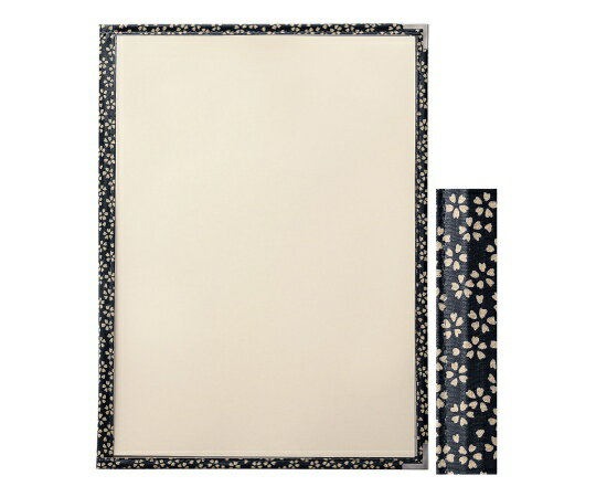 えいむ PP布地クリアテーピングメニューブック 桜柄 黒 1個 PTA-441