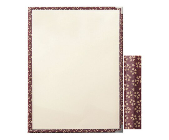 えいむ PP布地クリアテーピングメニューブック 桜柄 赤 1個 PTA-441