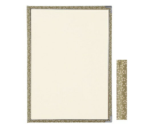 えいむ PP布地クリアテーピングメニューブック 桜柄 緑 1個 PTA-441