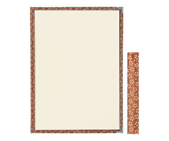 えいむ PP布地クリアテーピングメニューブック 桜柄 茶 1個 PTA-441