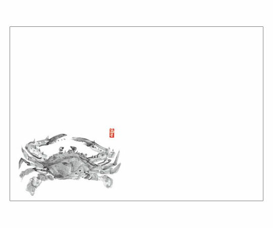 カミイソ産商 尺3 テーブルマット(100枚入) かに 1ケース(100枚入) No.102