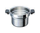 ●内径21cmのお鍋に組み込んでパスタを茹で、そのまま水切りに使えます。●材質：本体/ステンレス、取っ手/フェノール樹脂・ステンレス●内径：21.0cm●深さ：17.5cm●重量：924g