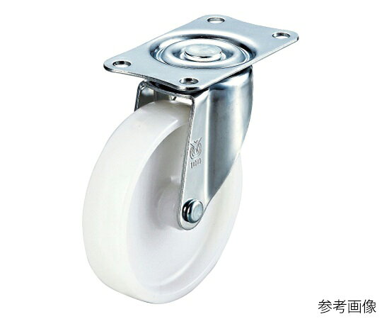 ●走行性、耐荷重を備えた一般的な小型キャスターです。●旋回部の構造を二段構造にする事で、スムーズな旋回が可能になります。●許容荷重(kgf)：61.2●車幅径(mm)：100●車幅(mm)：25●取付高(mm)：122●取付座(mm)：100×58●取付寸法(mm)：82×40●穴径(mm)：8.8●偏心(mm)：31●旋回半径(mm)：82●自重(g)：410●車輪材質：ナイロン●コード番号：25100350
