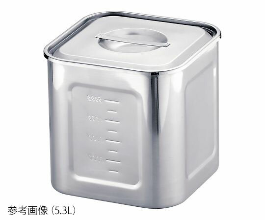 YUKIWA HACCP18-8深型角キッチンポット　16.5cm 1個 AHS3807