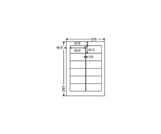 東洋印刷 ナナワードラベル　A4/12面　500枚 1箱(500枚入) LDW12PG