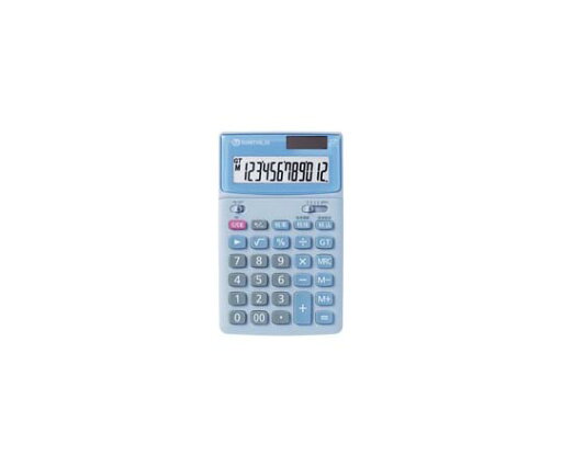 スマートバリュー 中型電卓 ブルー 5台 1箱(5台入) K041J-5 スマートバリュー 中型電卓 ブルー 5台 1箱(5台入) K041J-5