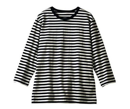 住商モンブラン カットソー　兼用　8分袖　ブラックボーダー　M 1枚 BW2506-10