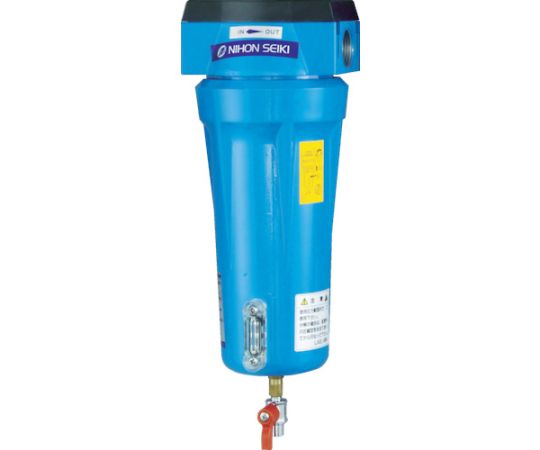 日本精器 高性能エアフィルタ15A1ミクロン（ドレンコック付） NI-TN2-15A-DL-DV 1個