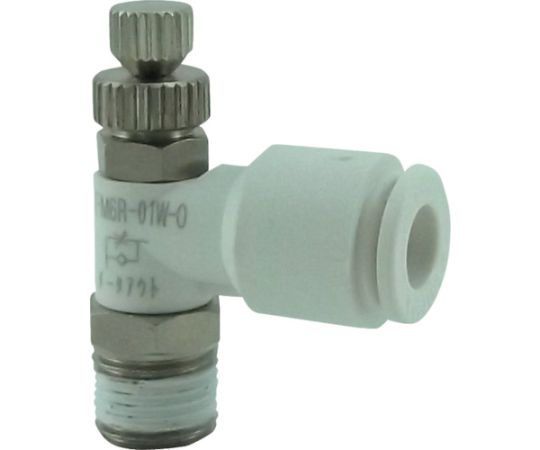 千代田通商 ファイブミニスピードコントローラα　白　メーターアウト6mm・R1/8 FM6R-01W-O 1個