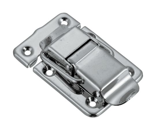 トラスコ中山 パッチン錠　横ズレ防止タイプ・スチール製　（4個入） P-18 1パック(4個入)