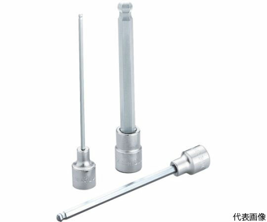TONE ロングボールポイントヘキサゴンソケット 対辺寸法8mm 差込角9.5mm 長さ96mm 3BH-08L 1個