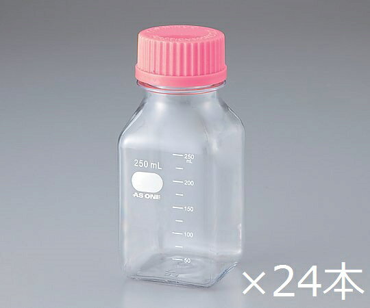 ビオラモポリカーボネイト角型ボトル　250mL（ケース販売）　24本入 ビオラモ（アズワン）