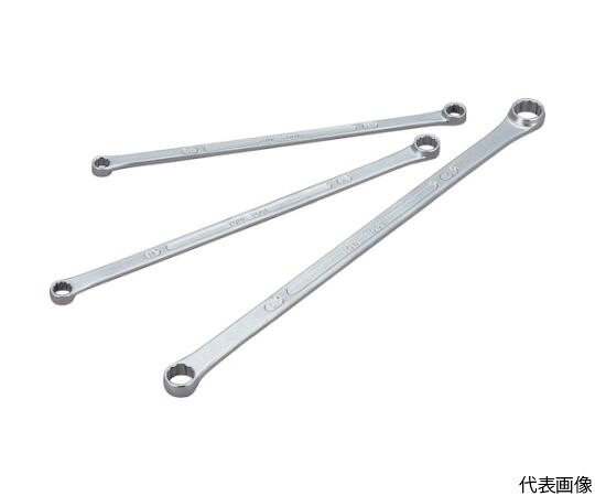 TONE 両口超ロングめがねレンチ（ストレート） 対辺寸法12×14mm メッキ処理 M05-1214 1丁