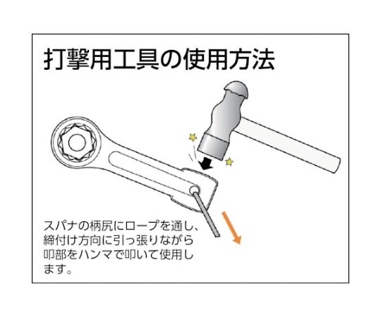 旭金属工業 打撃めがねレンチ80mm DR0080 1丁