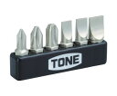 TONE オフセット式ラチェットドライバー ドライバービットセット 10点 BTPM6S 1セット