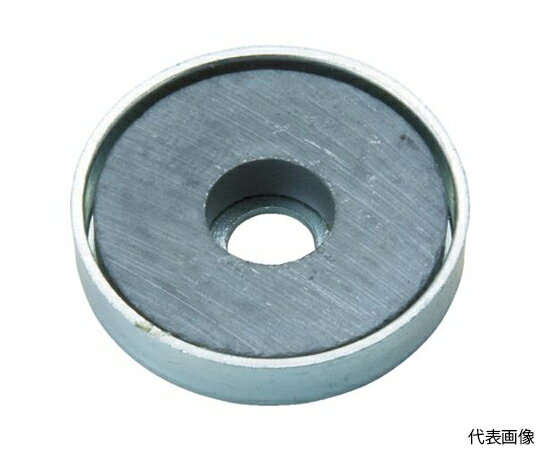 トラスコ中山 キャップ付フェライト磁石 丸形穴あり 外径25.5mmX厚み5mm10個入 TFC25RA-10P 1袋(10個入)(4)