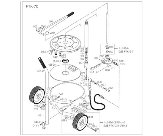 トラスコ中山 ハンドルブリケーターFTK-70用 ナット FTK-039-3 1個