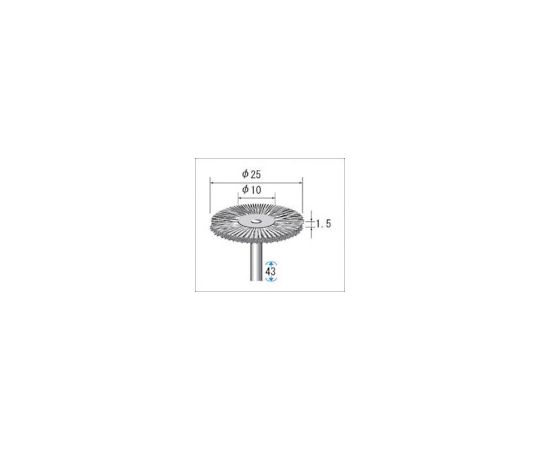 ナカニシ ステンレスワイヤーブラシ　（1Pk（袋）=10本入） 50425 1パック(10本入)