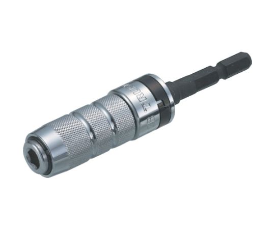 トラスコ中山 電動ドライバーソケット　ユニバーサルアダプタ TEUJ-2B 1本●振り角度30°の広範囲で使用可能で狭い場所など、障害物のある角際での作業に適しています。●空回り指あて付です。●六角シャンク（6.35mm）ビット用。●各種ビット取り付け可能。●差込角（mm）：6.35●全長（mm）：94●シャンク径（mm）：6.35●シャンク径：6.35mm●原産国：日本●コード番号：253-0244