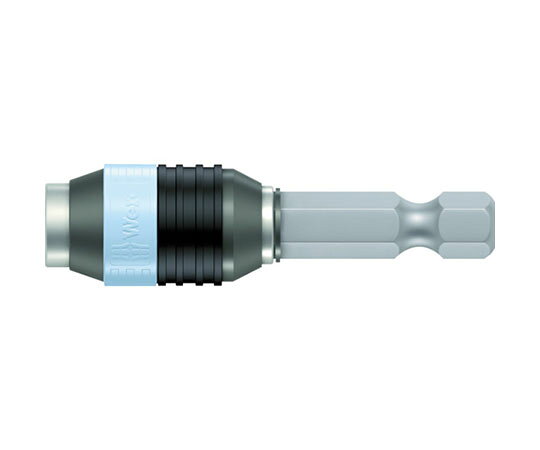 Wera 3888/4/1K　ユニバーサルビットホルダー 071100 1本●ステンレスタイプのユニバーサルビットホルダです。●片手で簡単にビットの挿入、取り外しができます。●差込角（mm）：6.35●全長（mm）：50●シャンク径（mm）：6.35●シャンク径：6.35mm●原産国：チェコ●コード番号：411-9771
