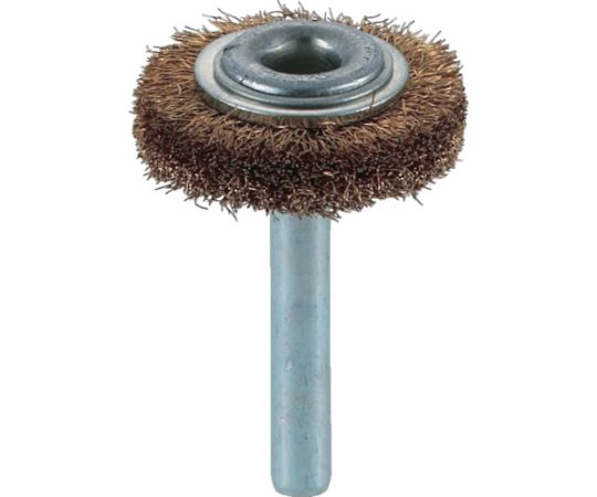 トラスコ中山 軸付ホイールブラシ　φ32X軸6　真鍮　線径0.15 TB-6204 1個