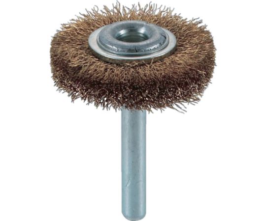 トラスコ中山 軸付ホイールブラシ　φ38X軸6　真鍮　線径0.15 TB-6214 1個