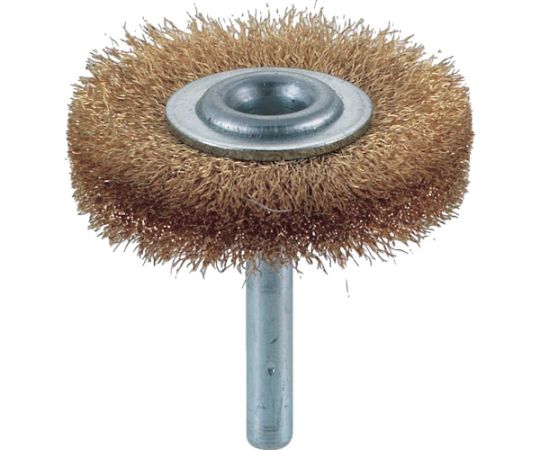 トラスコ中山 軸付ホイールブラシ　φ50X軸6　真鍮　線径0.15 TB-6224 1個