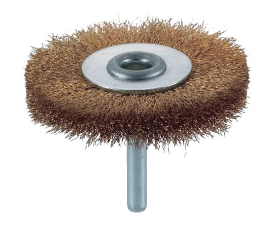 トラスコ中山 軸付ホイールブラシ　φ65X軸6　真鍮　線径0.15 TB-6234 1個