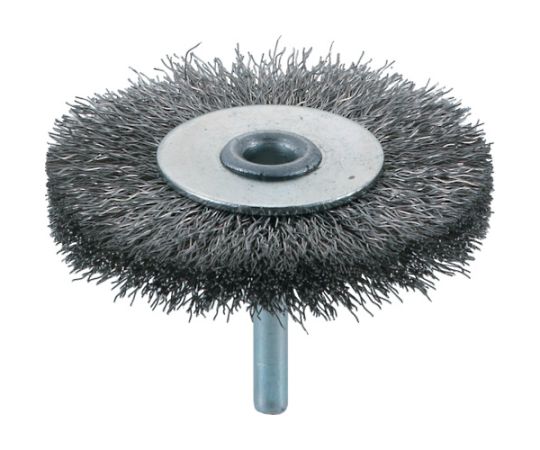 トラスコ中山 軸付ホイールブラシ　φ75X軸6　ステンレス線　線径0.3 TB-6243 1個