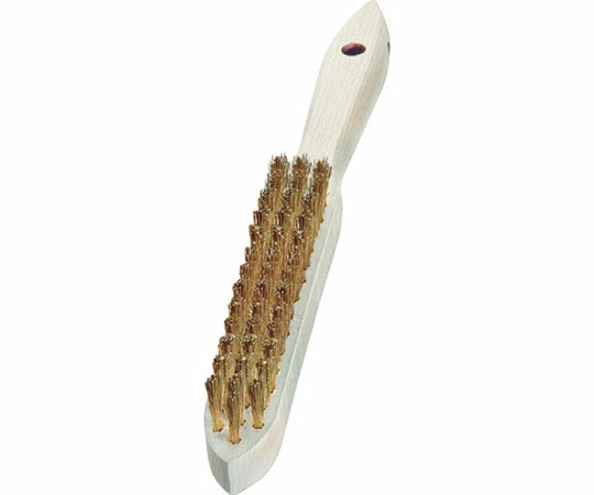 LESSMANN 剣先3行　木柄ハンドブラシ　真鍮線 107331 1本