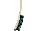 LESSMANN 4行 ロング木柄ハンドブラシ 鋼線 122401 1本