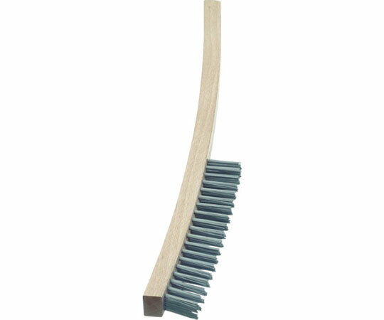 LESSMANN 4行　ロング木柄ハンドブラシ　ステンレス線 122411 1本