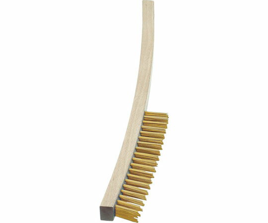 LESSMANN 4行　ロング木柄ハンドブラシ　真鍮線 122461 1本