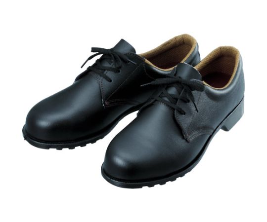 シモン 安全靴　短靴　FD11　25.5cm FD11-25.5 1足●履き口のトップラインクッションにより、足当たりも優しくソフトな履き心地です。●ワイドな鋼製先芯で、足当たりと靴下切れを軽減します。●靴底にはNBR系合成ゴムを使用し、耐油性、耐摩耗性に優れた効果を発揮します。●寸法（cm）：25.5●色：ブラック●足幅サイズ：EEE●規格：JIST8101CI/S/BO合格●US（アメリカ）規格サイズ：8●UK（イギリス）規格サイズ：7●EU（ヨーロッパ）規格サイズ：40●JIST8101CI/S/BO合格●耐圧迫性荷重：10±0.1kN●材質／仕上：甲被／牛革、先芯／鋼製、靴底／合成ゴム（NBR）1層、中敷／全敷●原産国：日本●コード番号：157-7581
