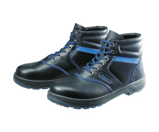 シモン 安全靴　編上靴　SL22-BL黒/ブルー　26.0cm SL22BL-26.0 1足