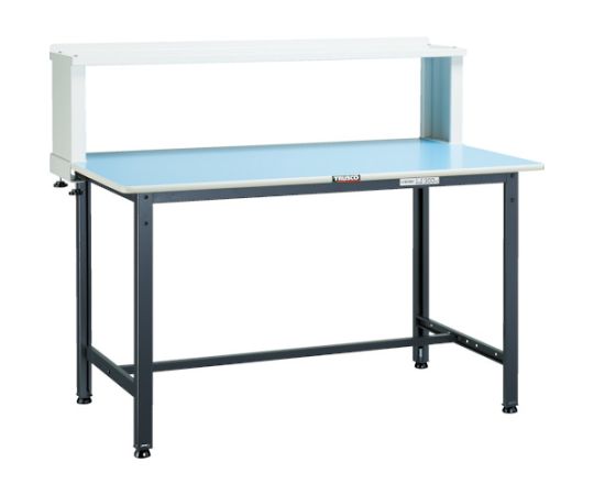 トラスコ中山 BE型軽量作業台　1200X750　上棚付 BE-1275YURB 1台●青色の天板には鎮静作用と視認性が高まる効果があります。●奥行260mmの上棚を設置することで、上部の空間を有効活用することができます。●青色ポリ化粧天板を使用し、目に優しく、長期間の作業でも負担が軽減できます。商品の仕分けや検品に適しています。表面は滑らかで、ソフトな光沢があり清潔感を保持し、耐水性・防汚性にも優れています。●上棚付で物の管理に便利です。●天板材質：ポリ化粧●間口（mm）：1200●奥行（mm）：750●高さ（mm）：1044●脚部カラー：ダークグレー（無記号）●均等荷重（kg）：250●カタログ表記品番：BE-1275YURB（色記号）●アジャスターねじサイズ：M16×2.0●上棚：YUR-B型（W）●上棚付●上棚均等荷重：20kg●材質／仕上：本体／スチール●注意：車上渡しのため、お客様での荷降ろしが必要です。●原産国：日本●コード番号：454-3670