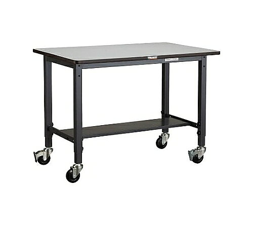 トラスコ中山 AWMP型高さ調節作業台 1200X750 φ100キャスター付 AWMP1275C100 1セット