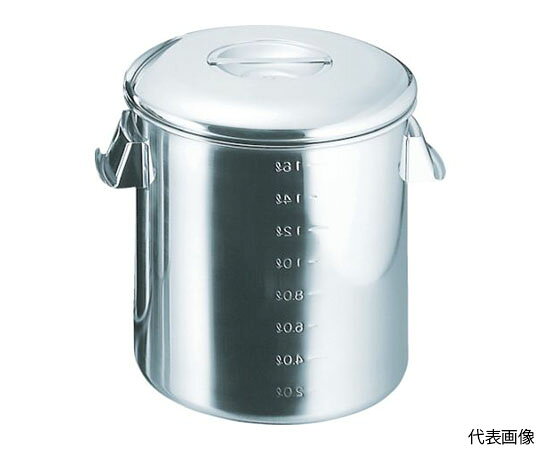 スギコ 18-8目盛付深型キッチンポット　内蓋式　120x120 SH-4612D 1個