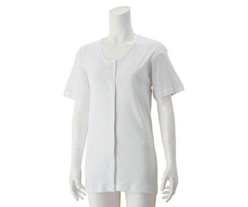 ケアファッション 婦人3分袖大寸ワンタッチシャツ ホワイト 3L 38118-05 1枚
