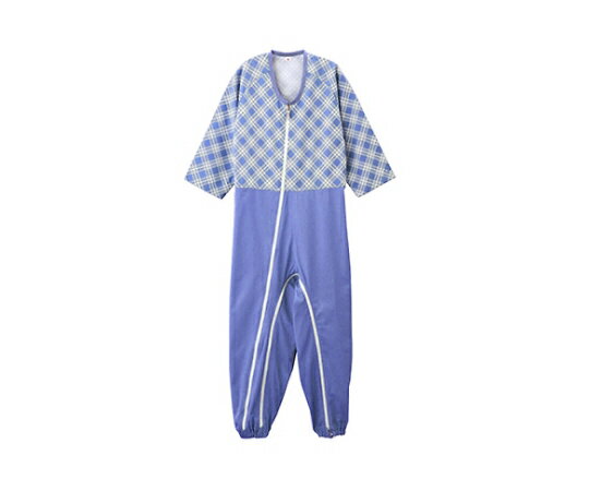 ケアファッション 介護用フルオープンつなぎパジャマ ブルー LL 38728-03 1枚