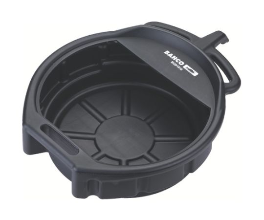 バーコ オイルドレインパン　16リットル BOD1016 1個●オイル交換用です。●16リットルまで対応しています。●持ち運びしやすいハンドル付です。●自動車整備に。●全幅（mm）：450●容量（L）：16●全長（mm）：570●全高（mm）：445●材質／仕上：ポリエチレン（PE）●原産国：中国●コード番号：498-1251